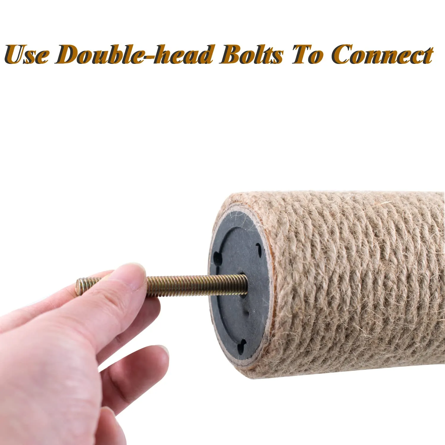 12 Inch Cat Scratching Posts Jute Rope Replacement Refill for Cats Tower Kittens Scratch Pole Perch Interactive Toys Carpeted Furniture Scratching Deterrent Tree Indoor or Wall 2 Pack Sisal