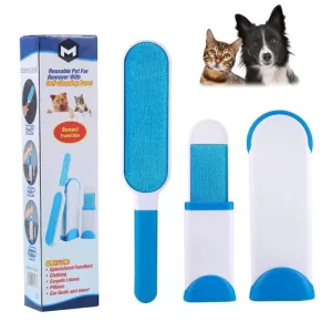 2 Pack Furniture Lint Remover Brushes, Double Sided Self Cleaning Loose Hair Catcher for Pet, Hair Cleaner for Clothes, Sofa, Carpet