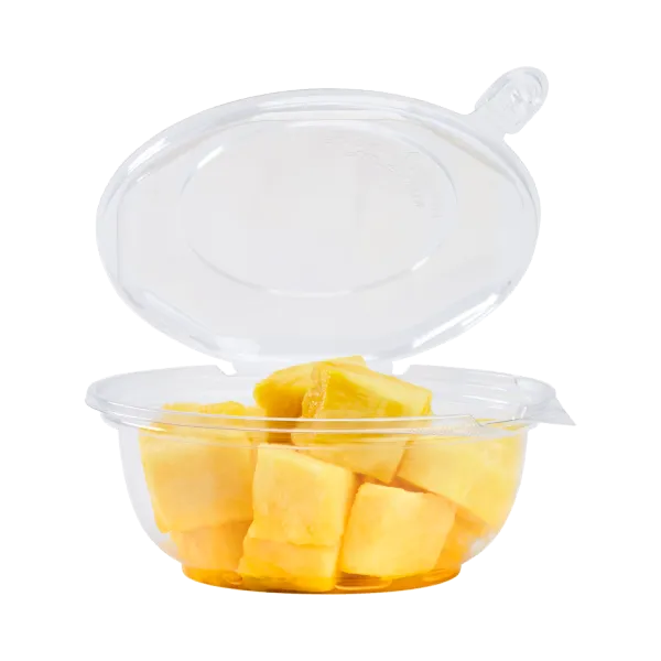 [240 sets] 24 oz Disposable Tamper Resistant Hinged Salad Bowls | PET