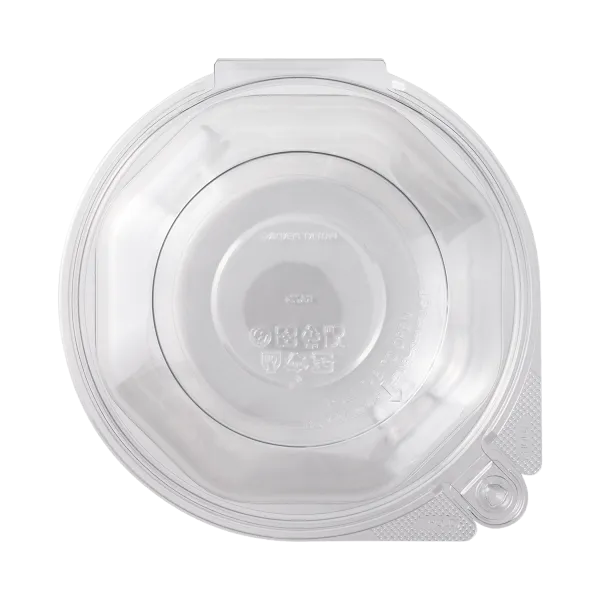 [240 sets] 24 oz Disposable Tamper Resistant Hinged Salad Bowls | PET