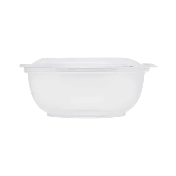 [240 sets] 24 oz Disposable Tamper Resistant Hinged Salad Bowls | PET