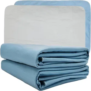 2X Large Washable Reusable Underpads 44"x52" Waterproof Absorbent Incontinence Bed Pad - XXL Oversized 44x52 Underpad - Heavy 4-Layer Protection for Beds Sofa & Mattress for Adults Seniors Kids & Pets