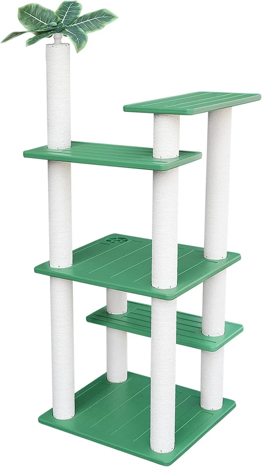 56 Inches Large Outdoor Waterproof Cat Tower, Multi-Level Cat Tree, for Outside and Indoor Cats, with PVC Board and Cat Scratching Posts