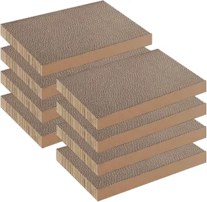 8 Packs Cat Scratcher, Cat Scratching Board for Indoor Cats and Kitten, Large Size Cat Scratching Pad, Durable&Premium Recyclable Cardboard Cat Scratcher
