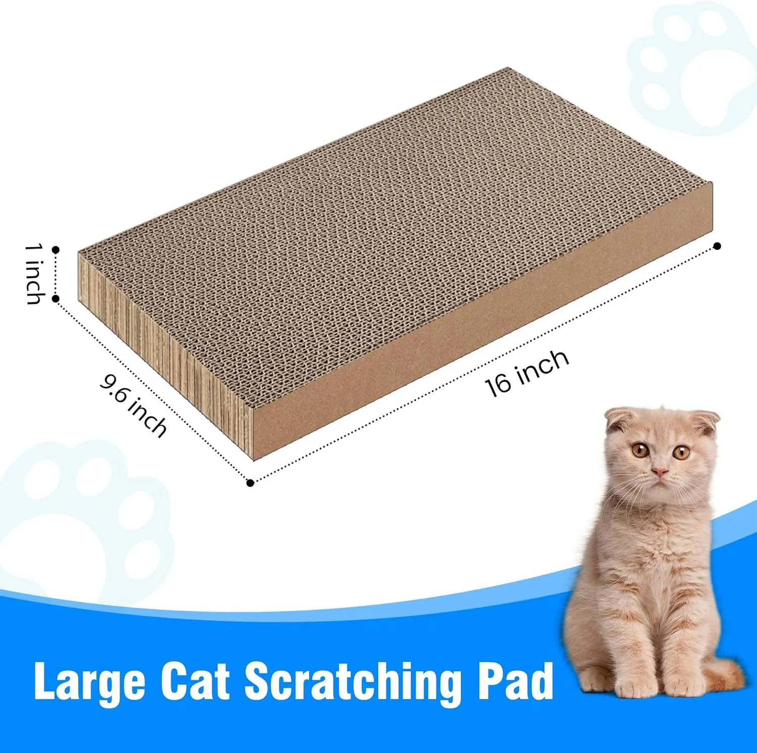 8 Packs Cat Scratcher, Cat Scratching Board for Indoor Cats and Kitten, Large Size Cat Scratching Pad, Durable&Premium Recyclable Cardboard Cat Scratcher