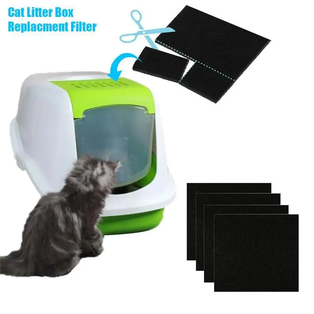 Activated Carbon Filters for Cat Litter Boxes – Odor Control Replacement Pads