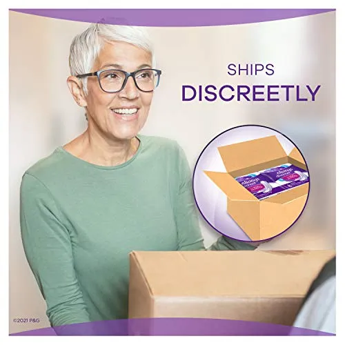 Always Discreet Extra Heavy Long Incontinence Pads, Up to 100% Leak-Free Protection, Total 90 Count