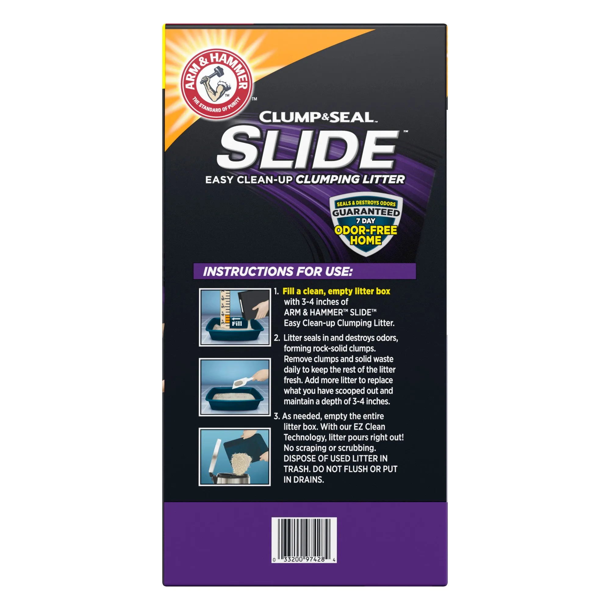 ARM & HAMMER SLIDE Easy Clean-Up Multi-Cat Clumping Cat Litter, 38 lb