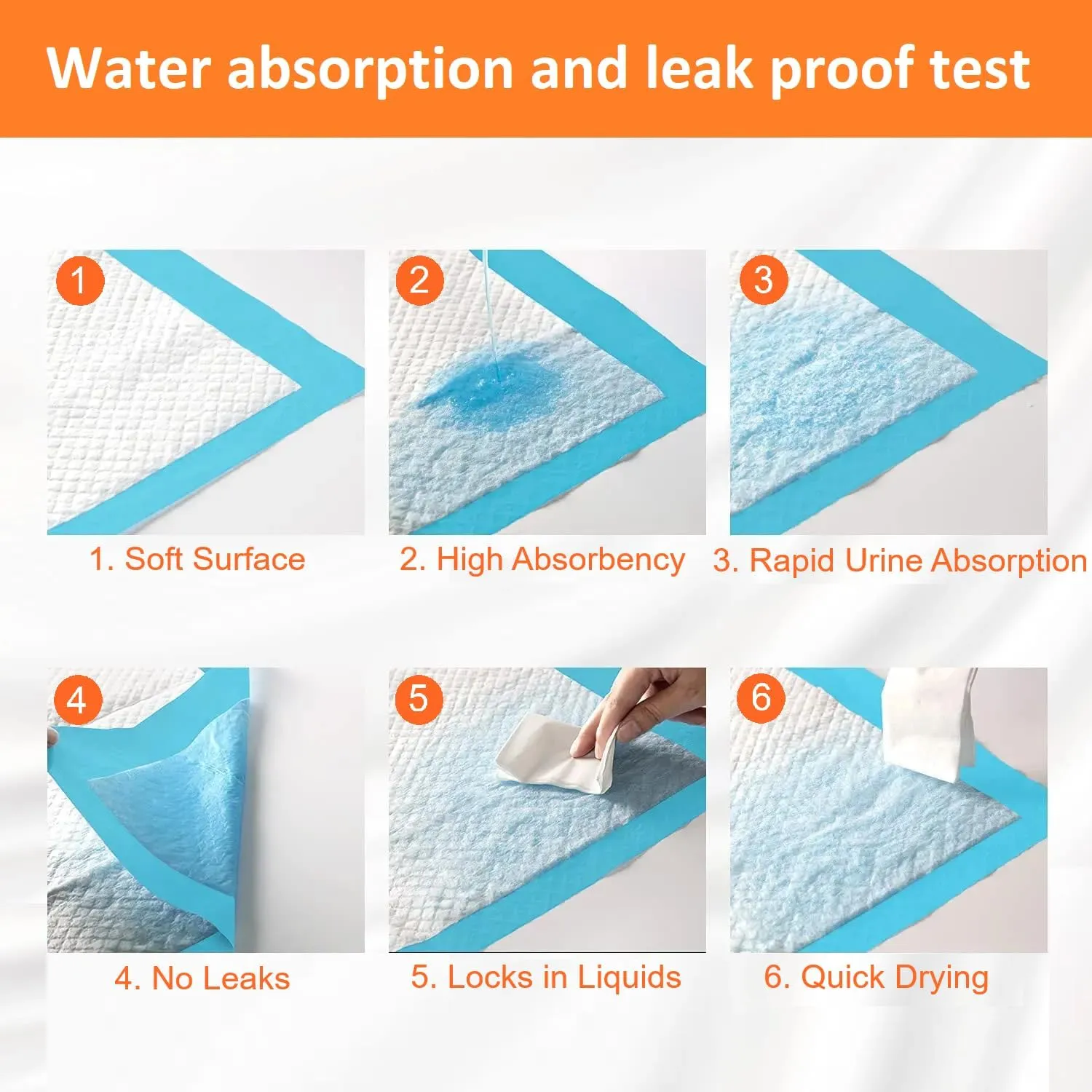 Aurora Pet Ultra-Absorbent Puppy Pee Pads  Large 24x24 Inch, Leak-Proof & Quick-Dry Potty Training Pads (40-Pack), Durable Protection for Dogs  Blue & White