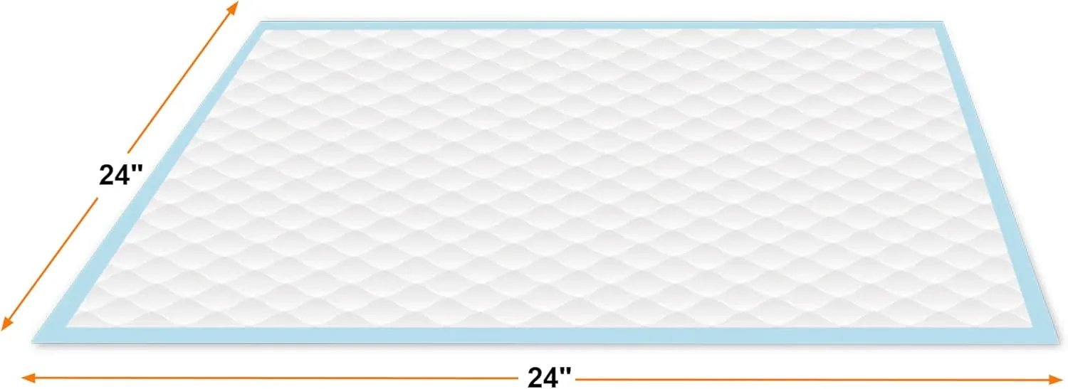 Aurora Pet Ultra-Absorbent Puppy Pee Pads  Large 24x24 Inch, Leak-Proof & Quick-Dry Potty Training Pads (40-Pack), Durable Protection for Dogs  Blue & White