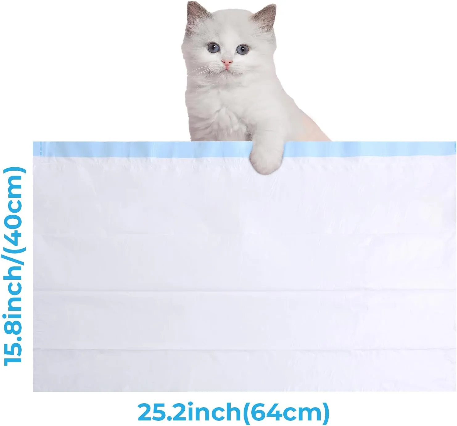 Cat Litter Box Liners, 20 Pack, Rectangular, Unscented, Low Density Polyethylene, Drawstring, Heavy-Duty, Leak-Proof, Robot 3 and 4 Compatible