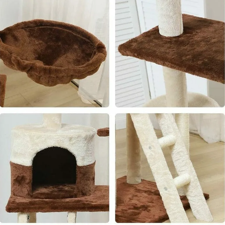 CAT TREE L49*W49*H138cm Brown