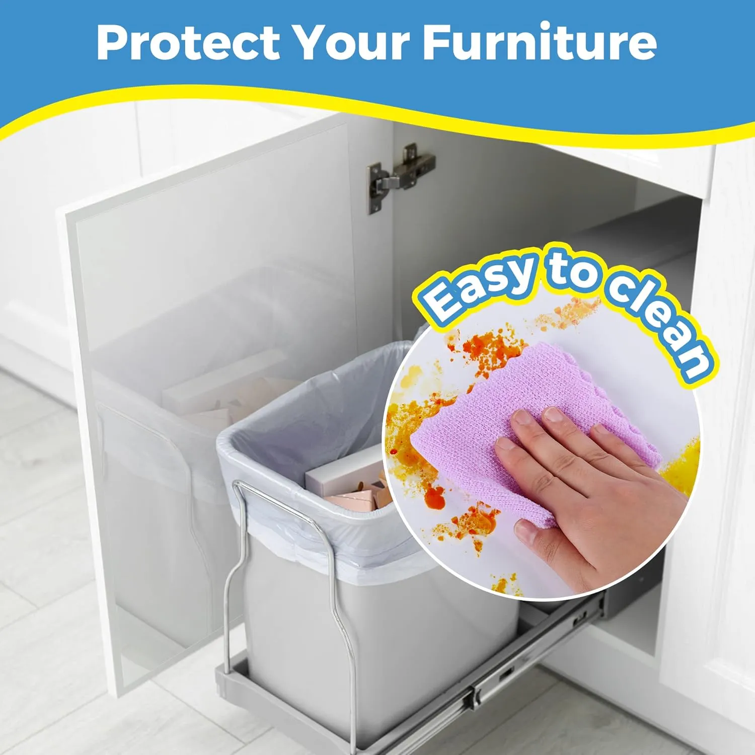 Clear Wall Protector, Non Adhesive Static Cling Removable Contact Paper, Plastic Stickers for Kitchen & Office from Trash, Chair Back, Wallpaper, Furniture, Door Scratch Dog Cat 6.6ft