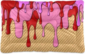 Colorful Dripping Candy Outdoor Dog Bed for Small Dogs Washable Waterproof Travel Pet Bed Mat Portable Cat Bed with Non-Slip Bottom for Indoor and Sleeping 18 x 24 Inch