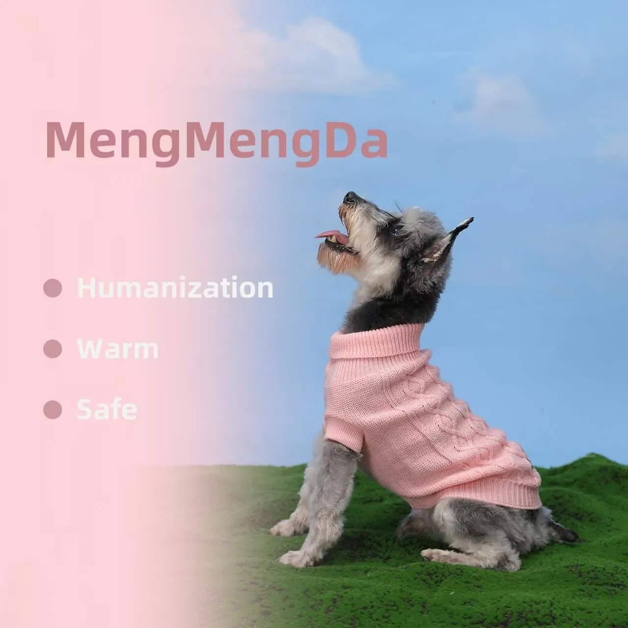 Dog Pullover Sweater, Cold Weather Cable Knitwear, Warm Clothes for Chihuahua, Bulldog, Dachshund, Pug, Yorkie,Dog Outfits for Small Dogs (Pink XS)