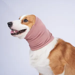 Dog Winter Hats Ear and Neck Warmer Dog Scarf Headband for Dogs Noise Protection,Pink M