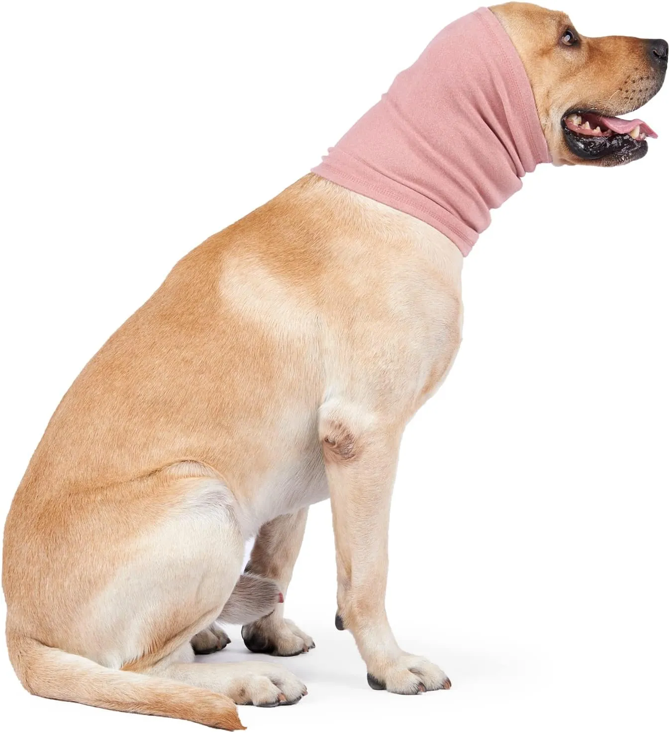 Dog Winter Hats Ear and Neck Warmer Dog Scarf Headband for Dogs Noise Protection,Pink M