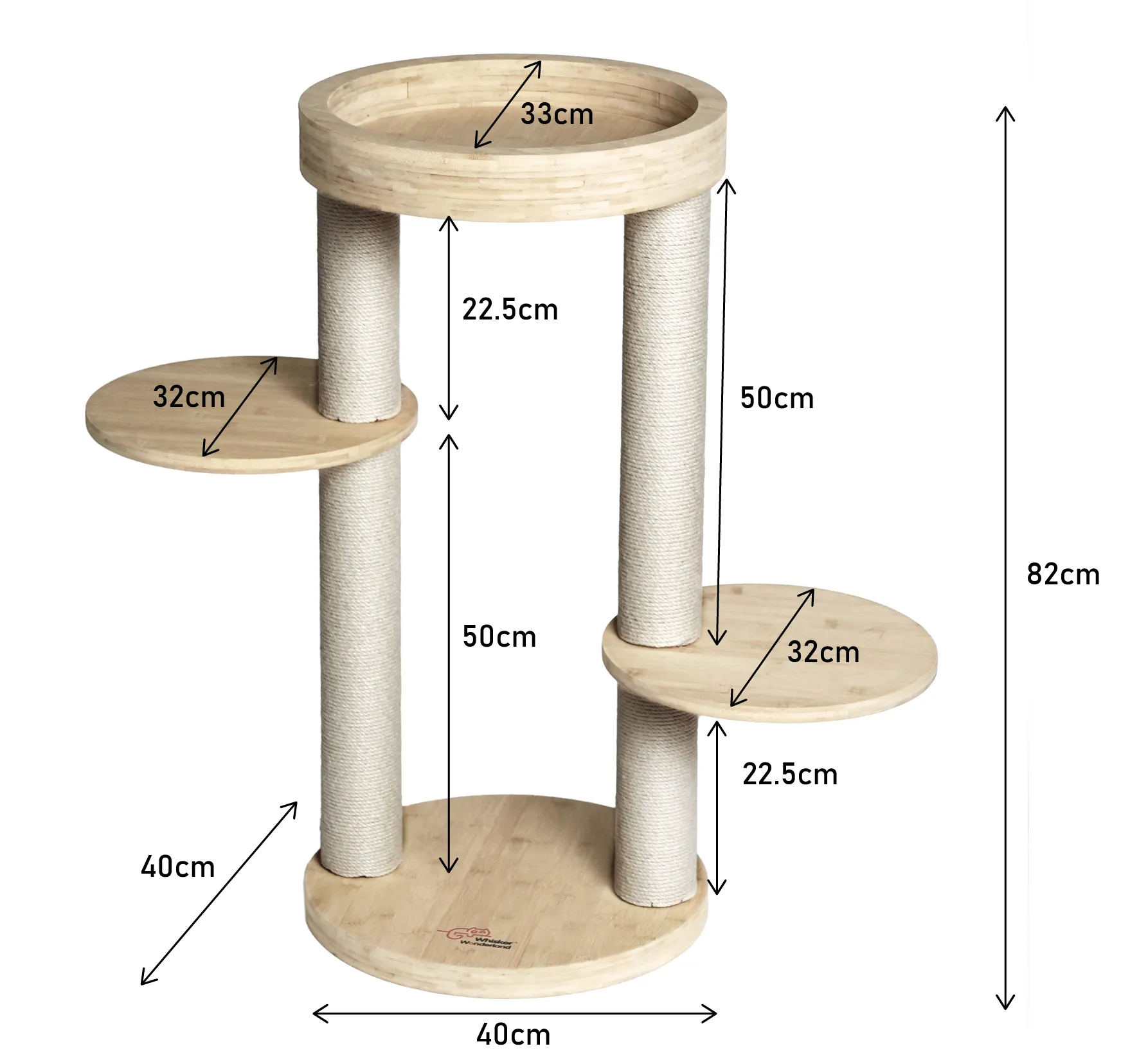 Eco-Friendly Bamboo Cat Tree SMALL