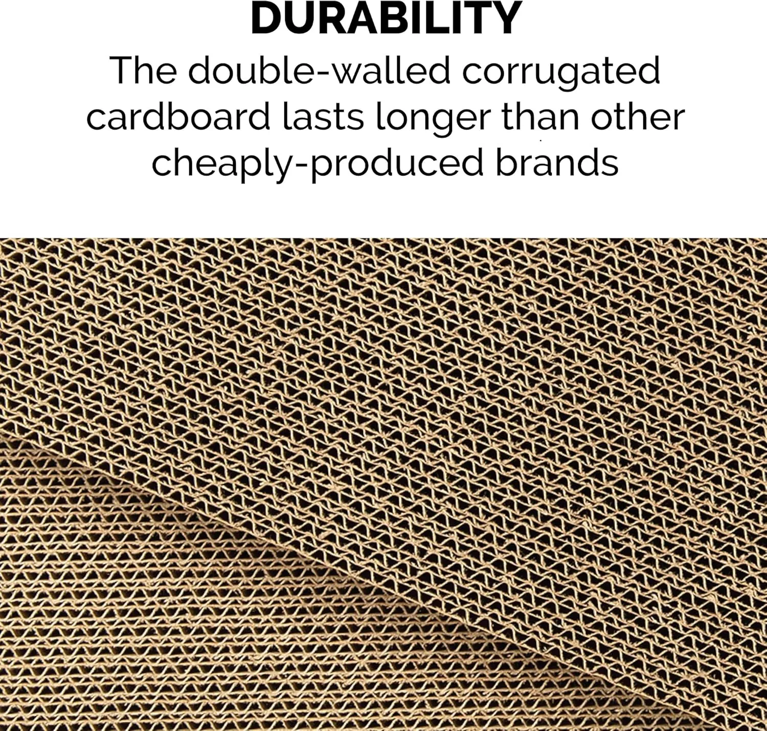Furhaven Scratching Board w/ Catnip for Indoor Cats, Reversible - Classic Corrugated Cat Scratcher Pad - Yellow, Small