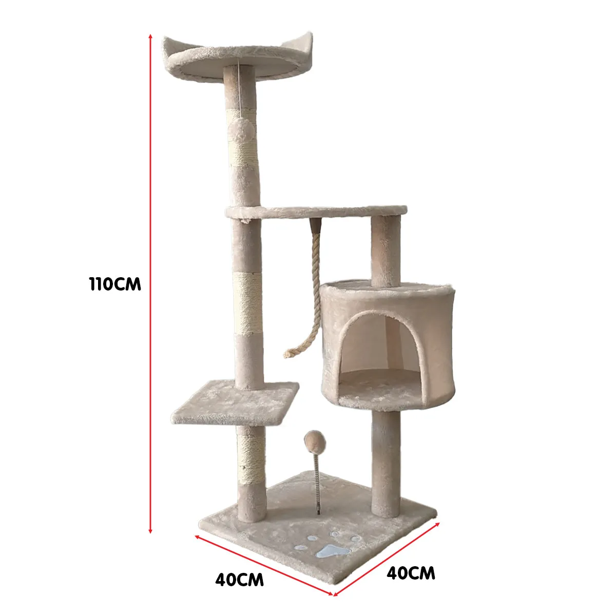 Furtastic 110cm Cat Tree Scratching Post