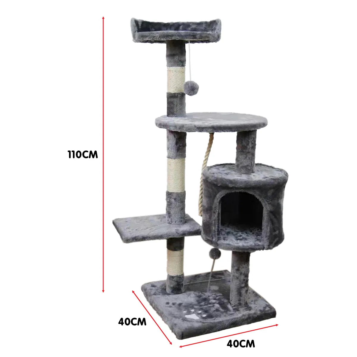 Furtastic 110cm Cat Tree Scratching Post