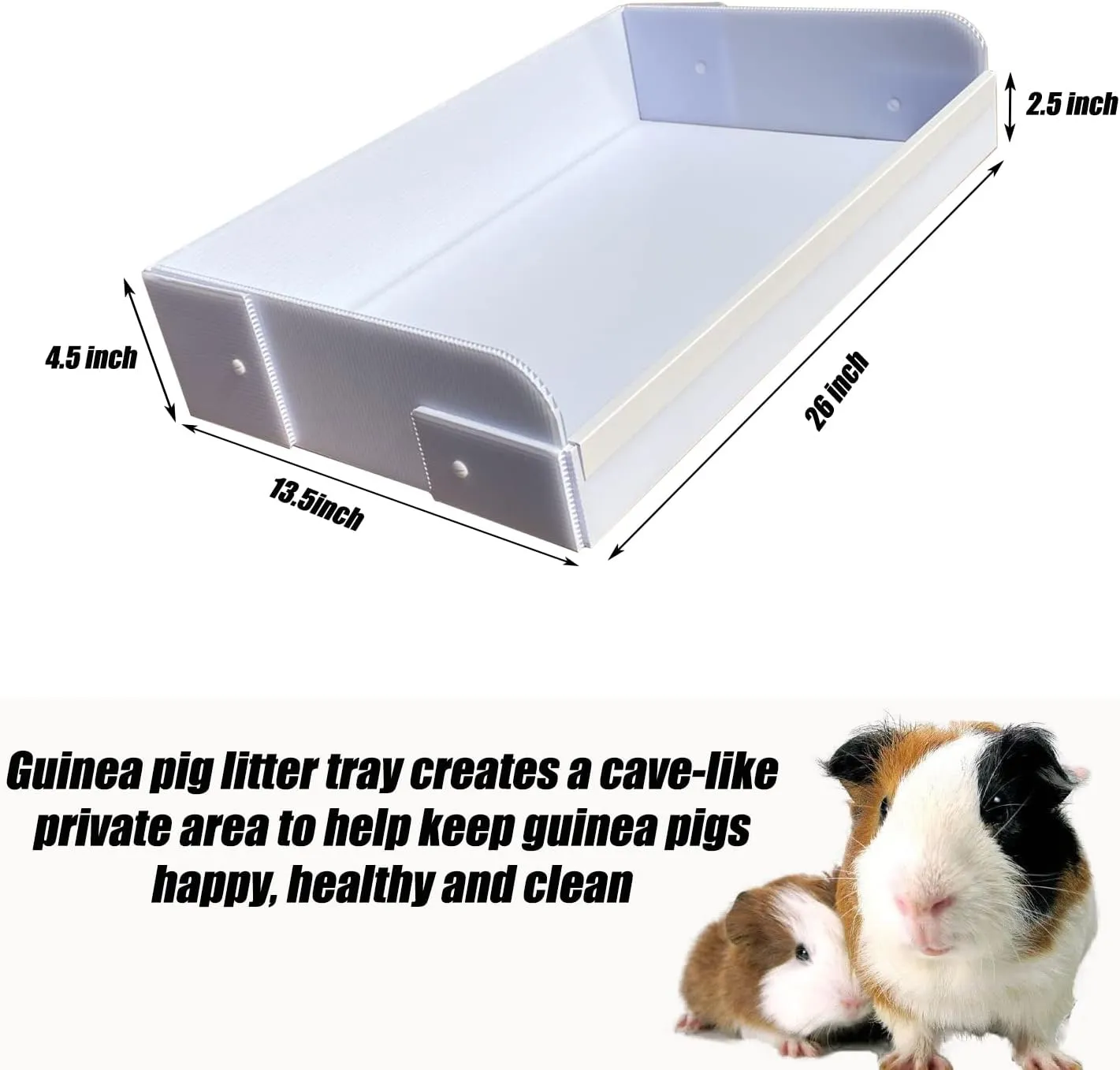 Guinea Pig Litter Box for All C&C and Midwest Cages,Guinea Pig Kitchen Area Keep The Pig Cage Clean and Tidy