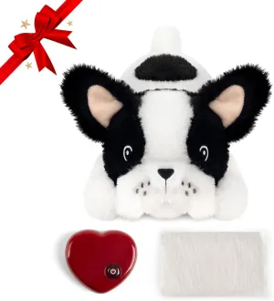 Heartbeat Dog Toy for Puppy - with Warmer Bag Separation Anxiety Toys for Pet Soft Sleep Aid Toy Stuffed Animal Bulldog