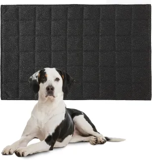 HOMBYS Chew Proof Dog Crate Bed Mat, 17"x23" Indestructible Kennel Pad for Aggressive Chewers, Plaid Durable Puppy Crate Mats for Small Dogs Cages