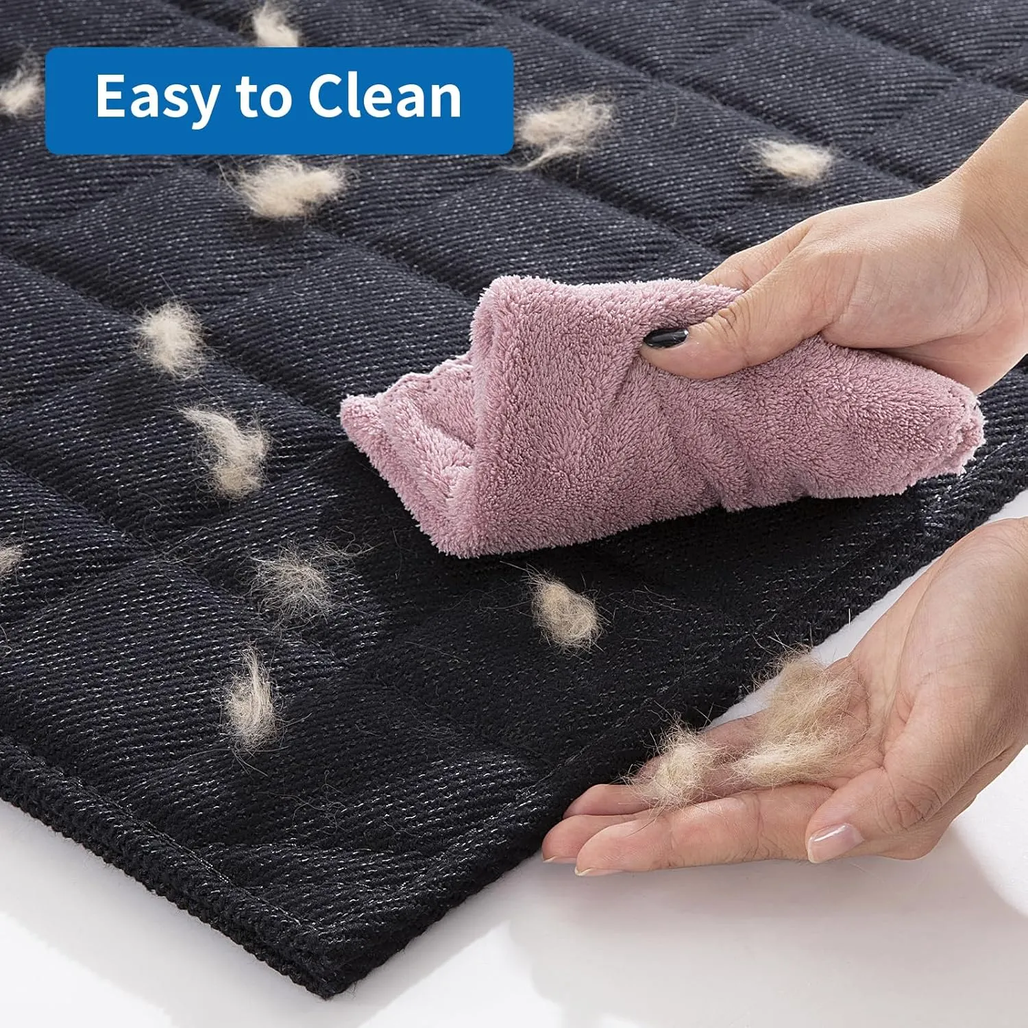 HOMBYS Chew Proof Dog Crate Bed Mat, 17"x23" Indestructible Kennel Pad for Aggressive Chewers, Plaid Durable Puppy Crate Mats for Small Dogs Cages