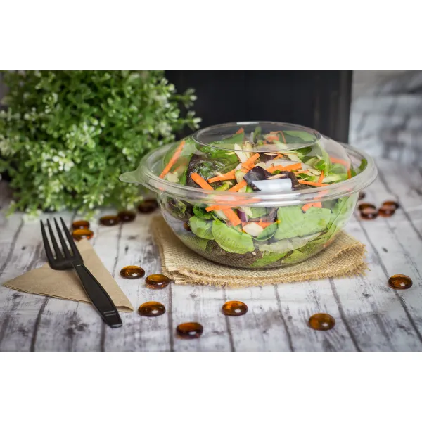 Karat 32 oz PET Plastic Salad Bowl - 300 pcs