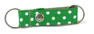 Kelly Green/White Polka Dot Snappy Keychain - 503
