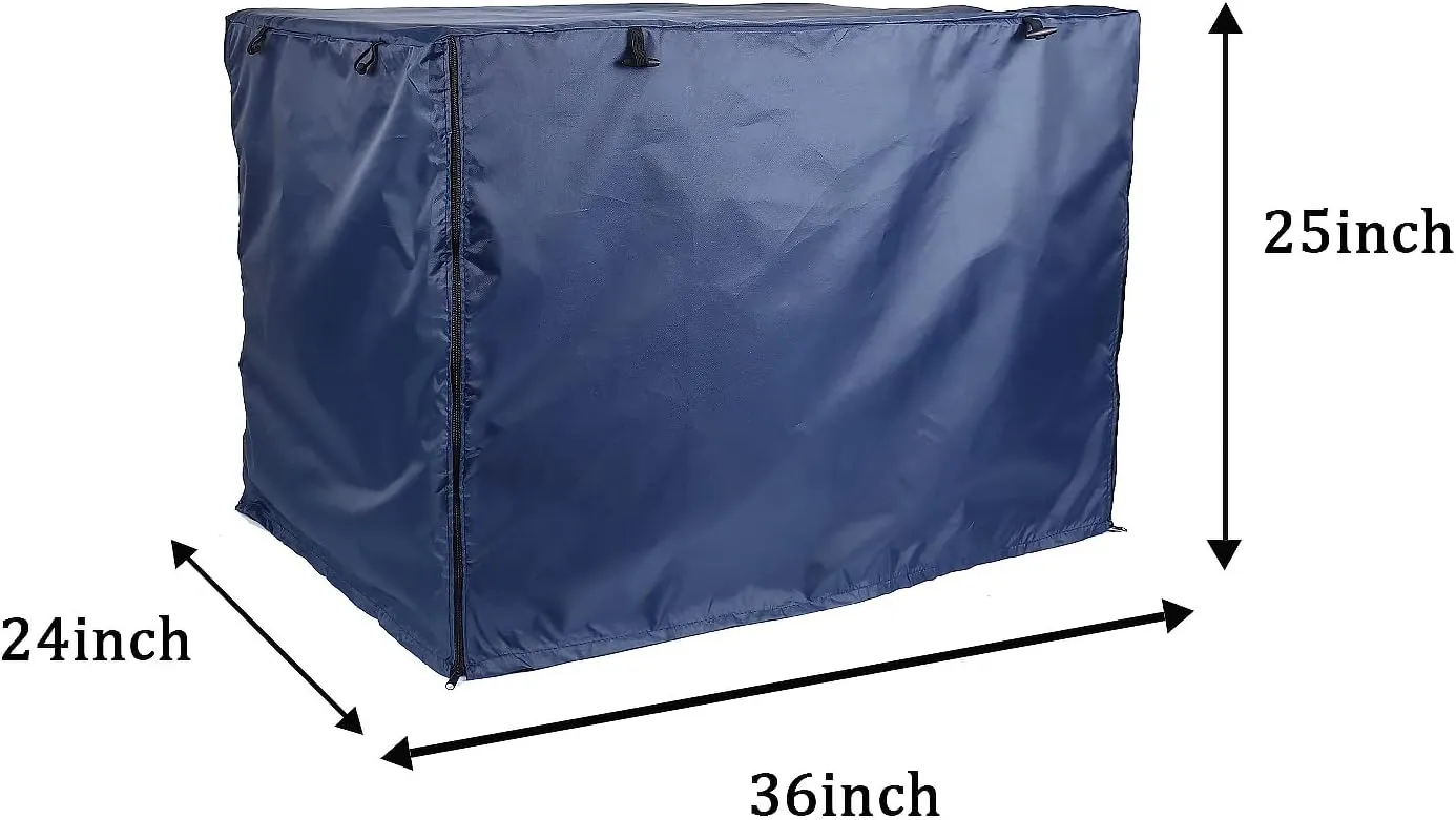 Medibot Dog Crate Cover 42 inch - Double Door, Dog Kennel Indoor, Waterproof Dog Kennel Cover with Air Vent Window, for Indoor/Outdoor Most Wire Dog Crate(Navy Blue)