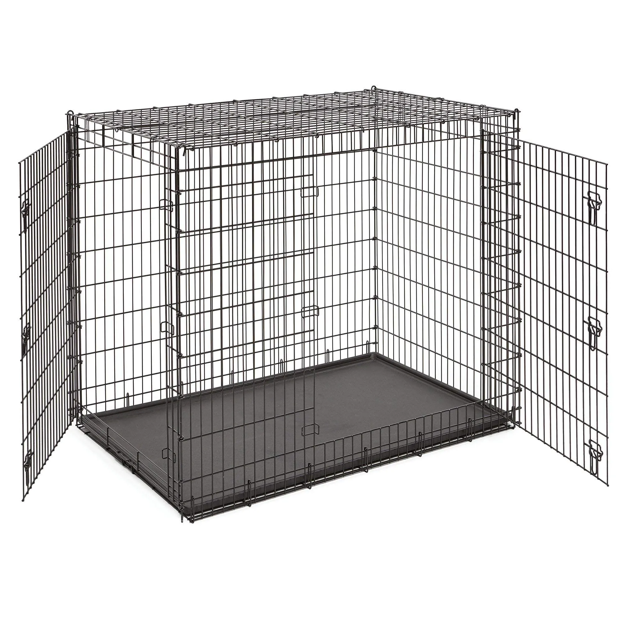 Midwest Ginormous Metal Folding Double Door Dog Crate - 54" X 37" X 45" Inches