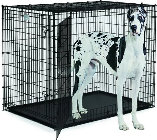 Midwest Ginormous Metal Folding Double Door Dog Crate - 54" X 37" X 45" Inches
