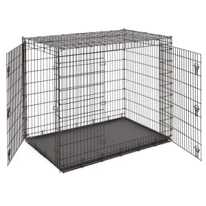 Midwest Ginormous Metal Folding Double Door Dog Crate - 54" X 37" X 45" Inches