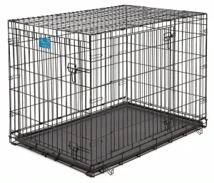 Midwest Lifestages Metal Folding Double Door Dog Crate with Divider - 42" X 28" X 31" Inches