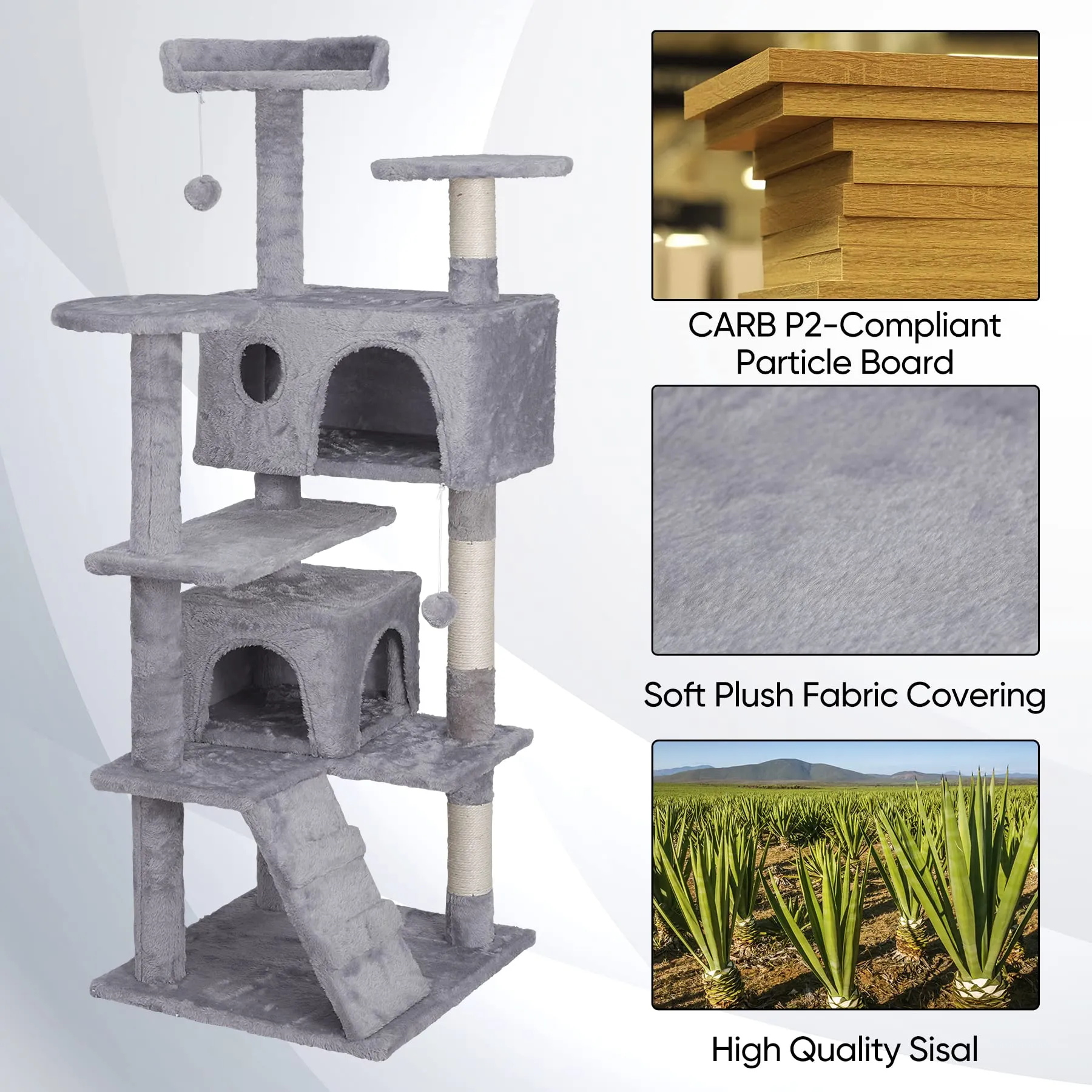 Midwest Nuvo Catitude Multi-Level Cat Furniture Tower - Black
