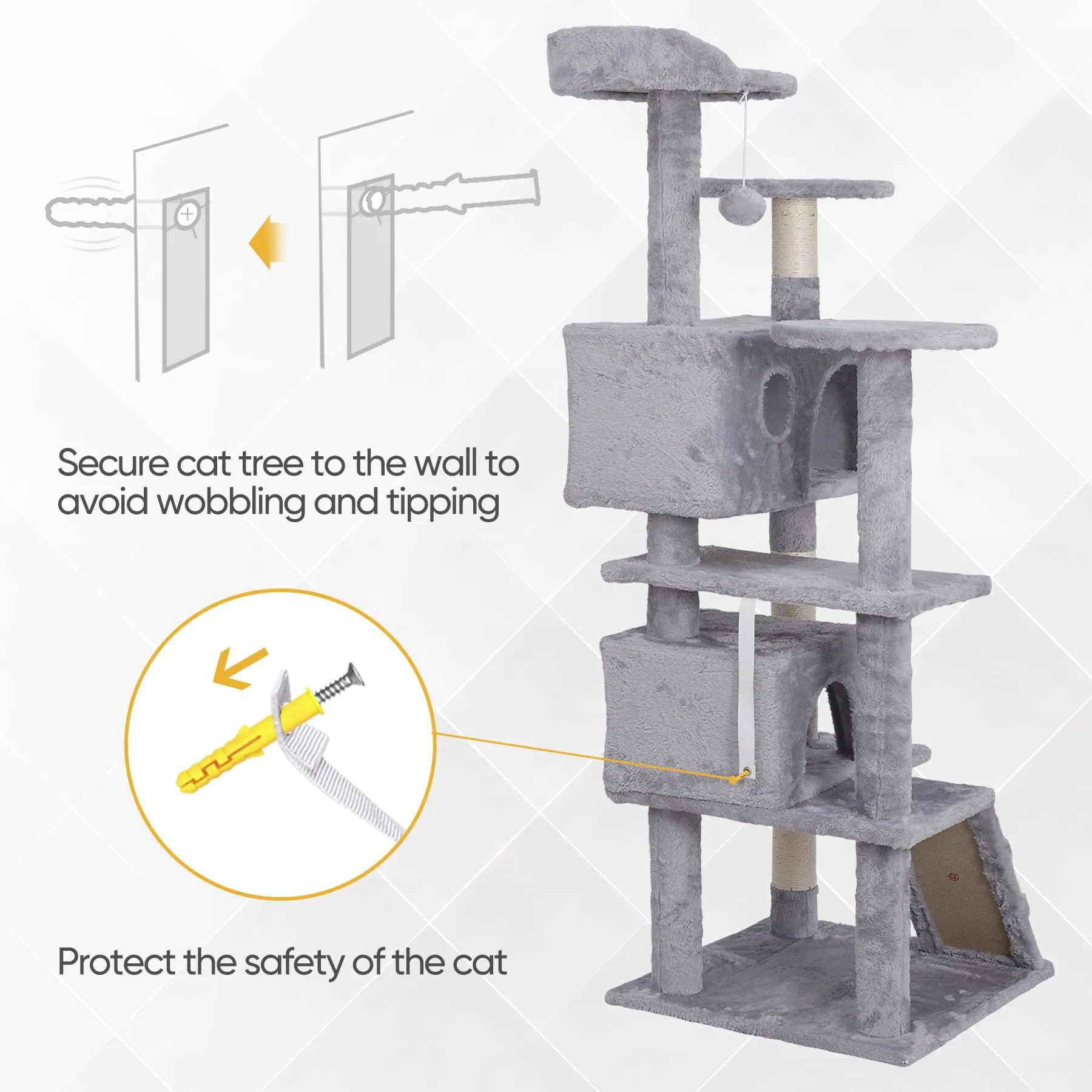 Midwest Nuvo Catitude Multi-Level Cat Furniture Tower - Black