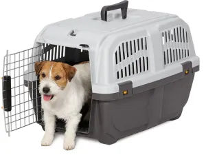 MidWest Skudo Gray Plastic Travel Pet Carrier