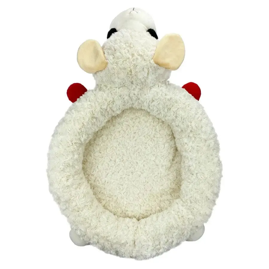 Multipet Lamb Chop Bolster Style Dog Bed Medium 27In X 18.5 in