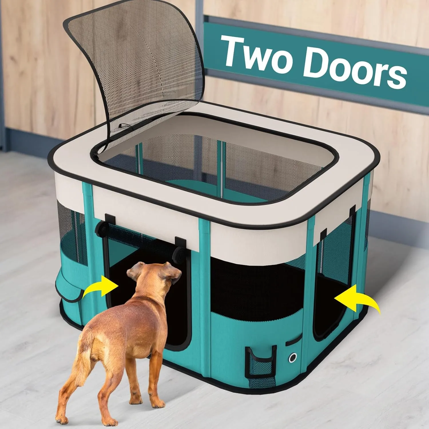 NOCOEX Foldable Playpen for Dogs & Cats, Portable Dog Crates Pet Kennel Tent Fence, Puppy playpen Indoor, Outdoor Travel Use Camping with Carrying Case for Small Medium Dogs,Cats,Animals,Rabbits