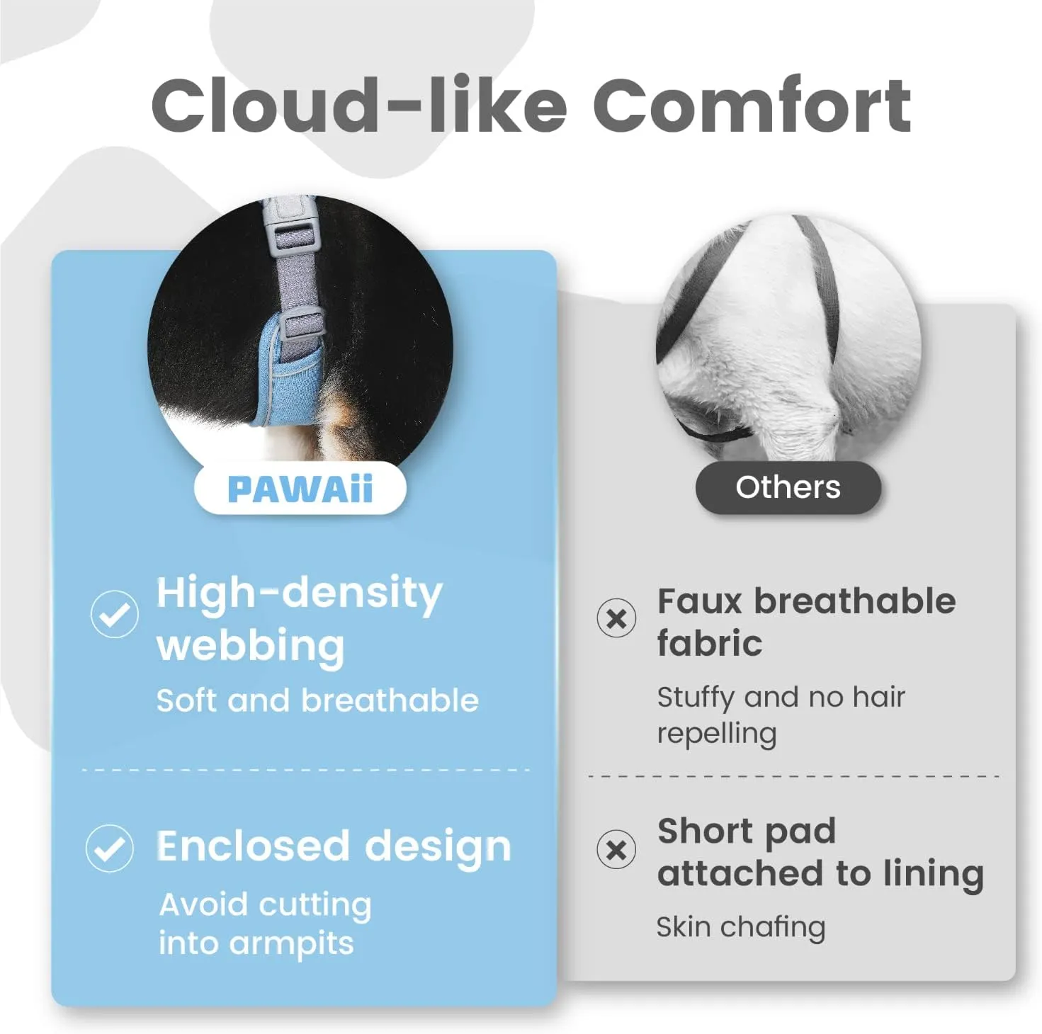 Pawaii Dog Harness for Medium Dogs No Pull, No Pull Dog Harness with Pet ID Tag, No Choke Front Clip Harness Dog, Adjustable Soft Padded Pet Vest with Easy Control Handle