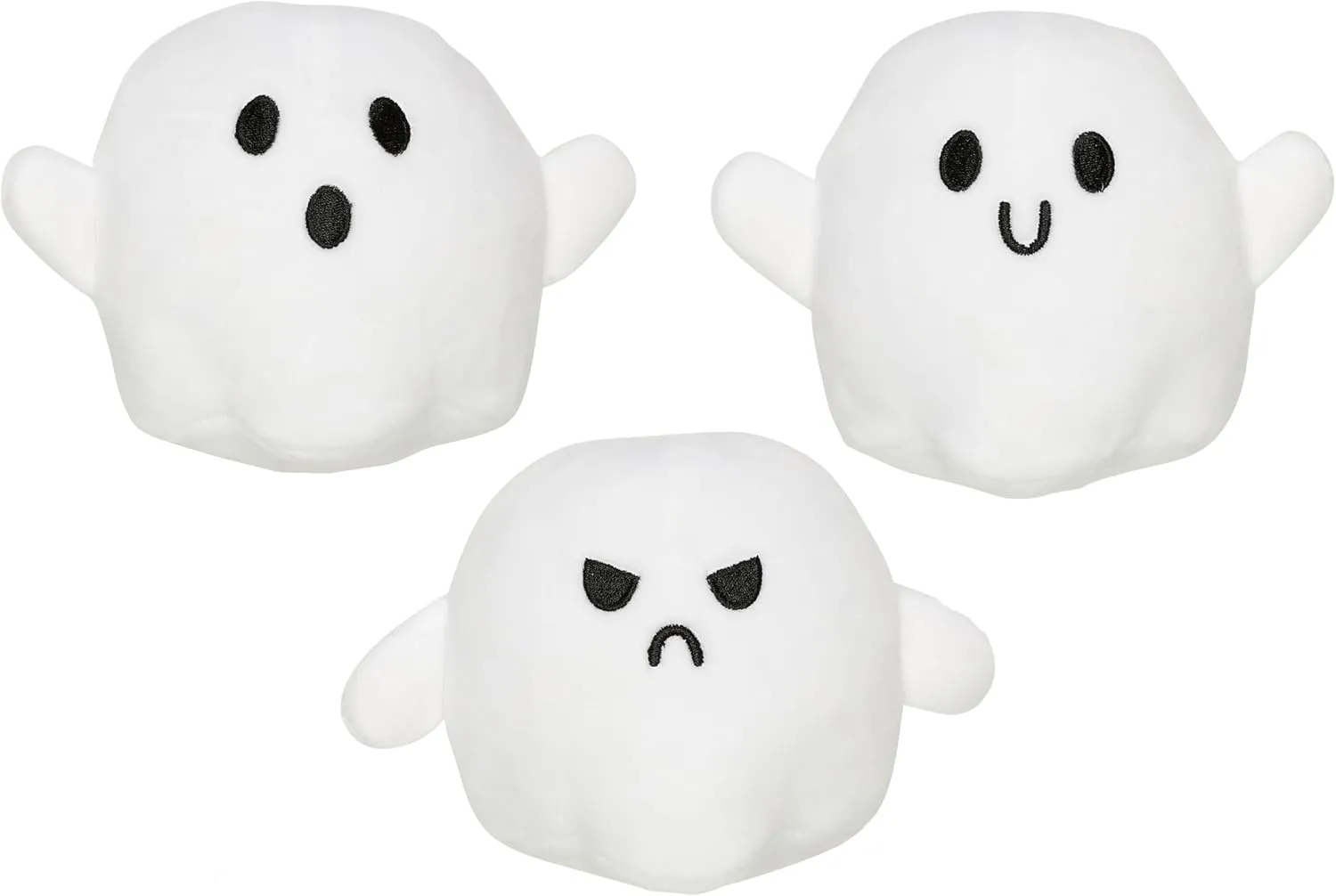 Pearhead Plush Squeaky Ghost Dog Toys, Halloween Stuffed Pet Toy, Dog Owner Must Have Accessories, Spooky Ghosts Fall Dog Toys, Set of 3