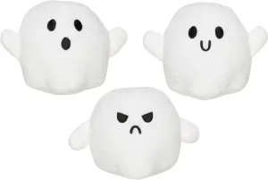 Pearhead Plush Squeaky Ghost Dog Toys, Halloween Stuffed Pet Toy, Dog Owner Must Have Accessories, Spooky Ghosts Fall Dog Toys, Set of 3