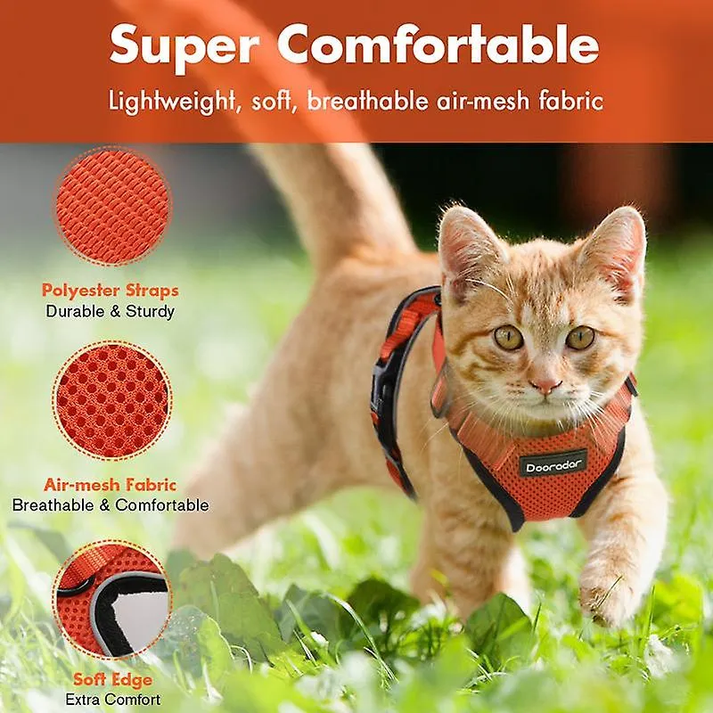 Pet collars harnesses cat harness and leash set for walking small dog harness with reflective strips nylon mesh