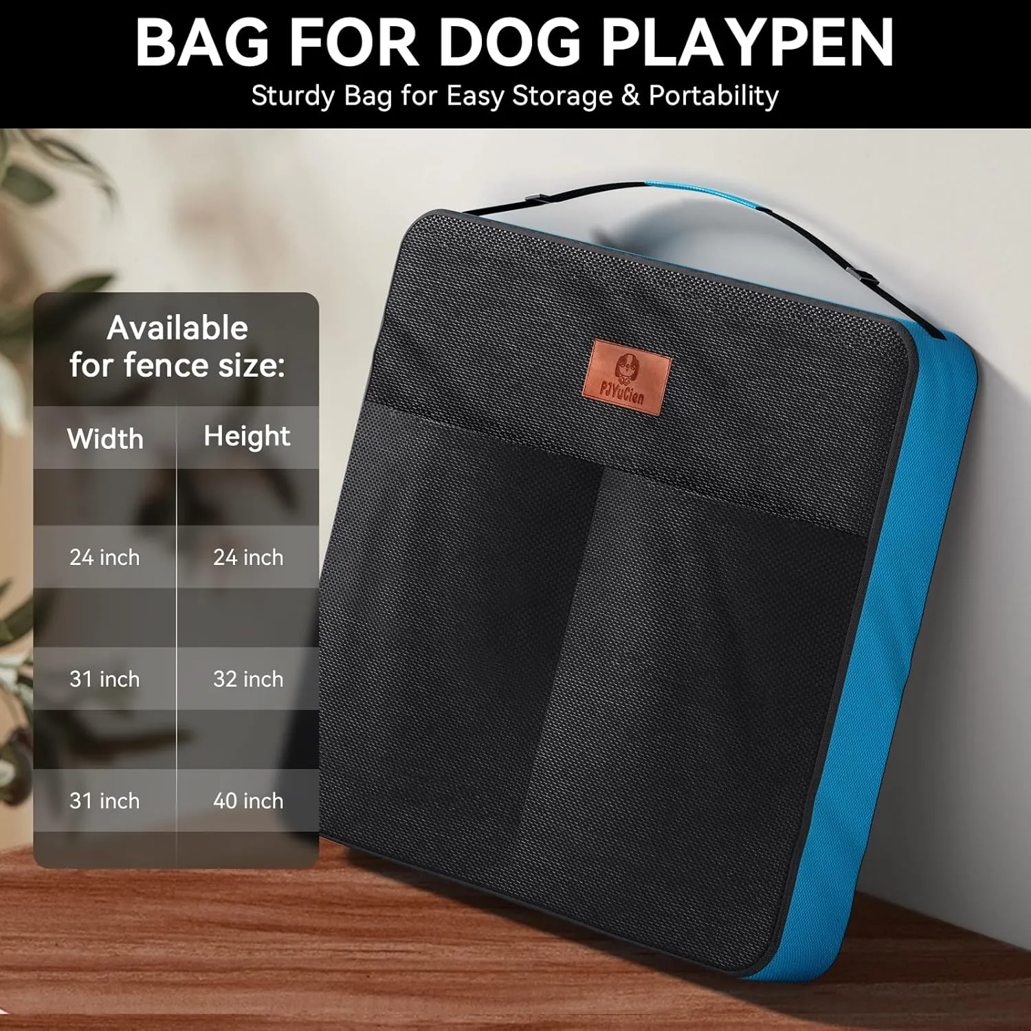 PJYuCien Dog Playpen Storage Bag ((Not Suitable for Other Brands) Fits 40" H 32" W 8 Panels Dog Pen, Designed for RV Trips,Yard and Indoor. (32"x32"x8")