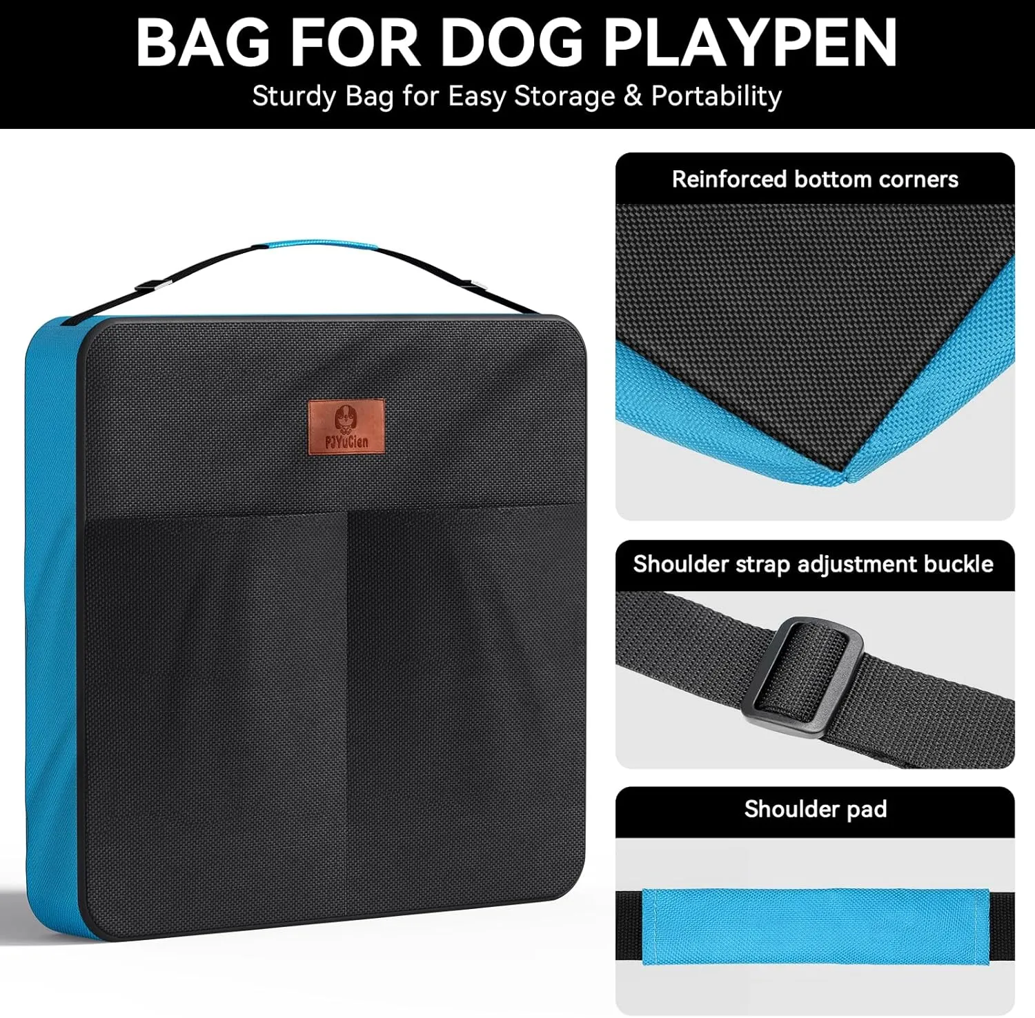 PJYuCien Dog Playpen Storage Bag ((Not Suitable for Other Brands) Fits 40" H 32" W 8 Panels Dog Pen, Designed for RV Trips,Yard and Indoor. (32"x32"x8")