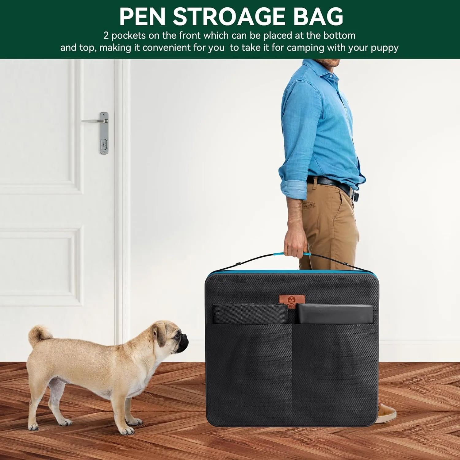 PJYuCien Dog Playpen Storage Bag ((Not Suitable for Other Brands) Fits 40" H 32" W 8 Panels Dog Pen, Designed for RV Trips,Yard and Indoor. (32"x32"x8")
