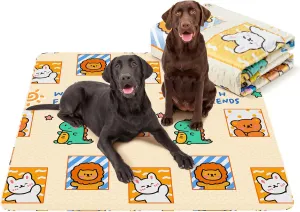 PJYucien Reusable Pee Pads for Dogs, 36"" x 36""Washable Puppy Pads,Super Absorbent Pet Training Pads, Designed for 36'' Width 4 Panels Dog Playpen,Square., Yellow