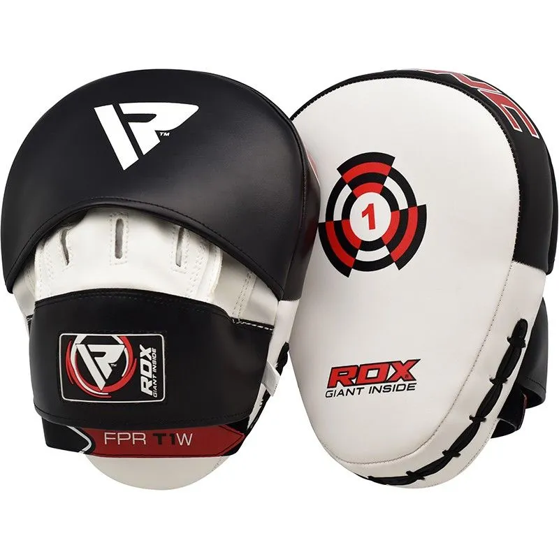 RDX T1 Curved Boxing Pads Black / White